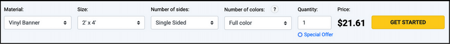 Political Campaign Banner Sign Pricing Calculator