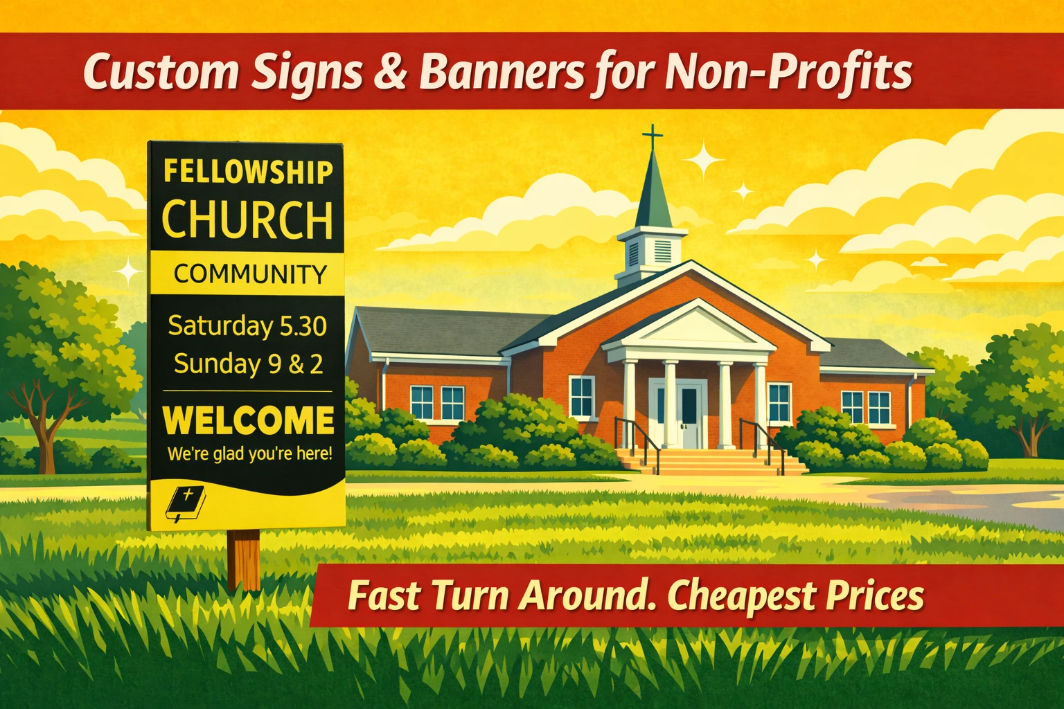 Cheap Custom Signs for Non-Profits and Charities
