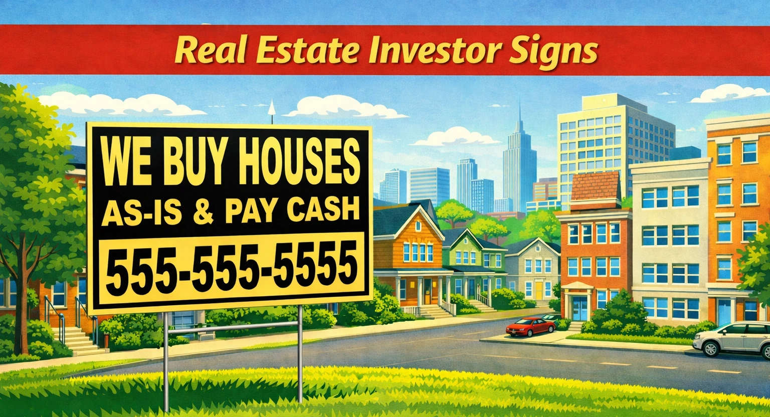 Custom signs for real estate investors.