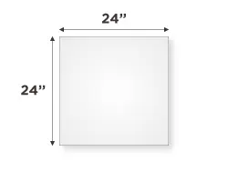 24x24 White (blank)