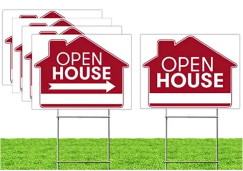 Premium Open House Signs with Sign Stakes Included