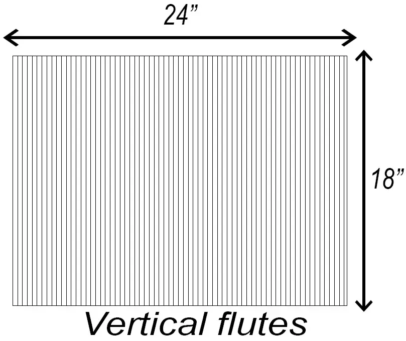 24x18 Blank Yard Sign (vertical flutes)